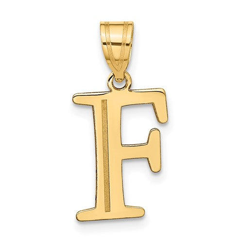 14k-polished-etched-letter-f-initial-pendant-SolomonJeweler-Wichita-KS-CustomJewelry