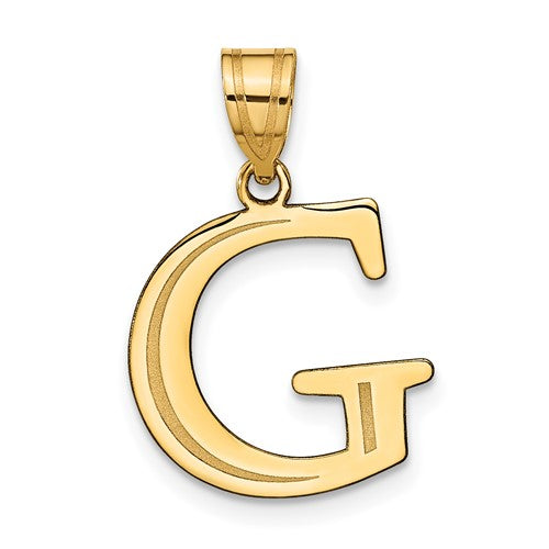 14k-polished-etched-letter-g-initial-pendant-SolomonJeweler-Wichita-KS-CustomJewelry