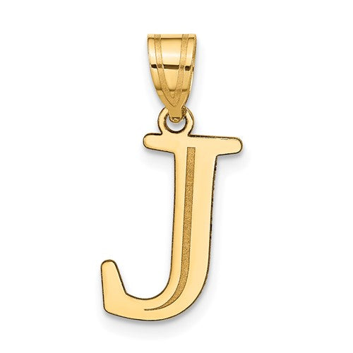 14k-polished-etched-letter-j-initial-pendant-SolomonJeweler-Wichita-KS-CustomJewelry