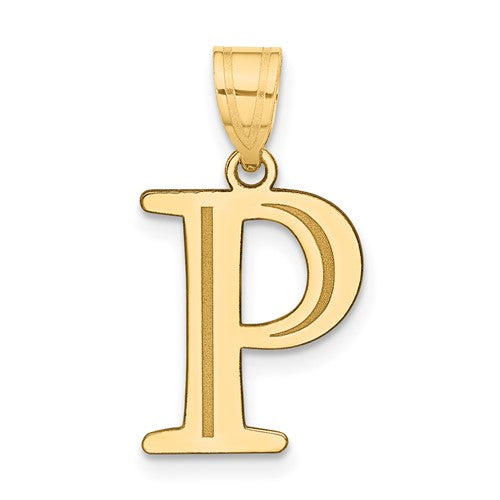 14k-polished-etched-letter-p-initial-pendant-SolomonJeweler-Wichita-KS-CustomJewelry