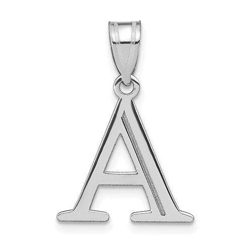 14kw-polished-etched-letter-a-initial-pendant-SolomonJeweler-Wichita-KS-CustomJewelry