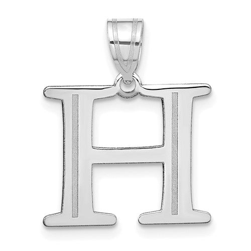 14kw-polished-etched-letter-h-initial-pendant-SolomonJeweler-Wichita-KS-CustomJewelry