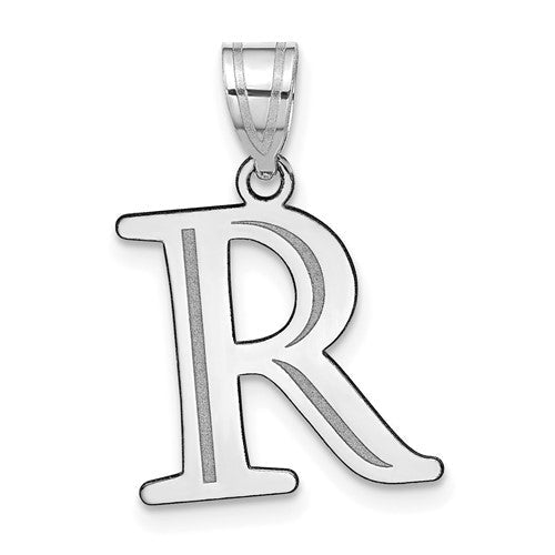 14kw-polished-etched-letter-r-initial-pendant-SolomonJeweler-Wichita-KS-CustomJewelry