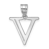 14kw-polished-etched-letter-v-initial-pendant-SolomonJeweler-Wichita-KS-CustomJewelry
