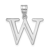 14kw-polished-etched-letter-w-initial-pendant-SolomonJeweler-Wichita-KS-CustomJewelry