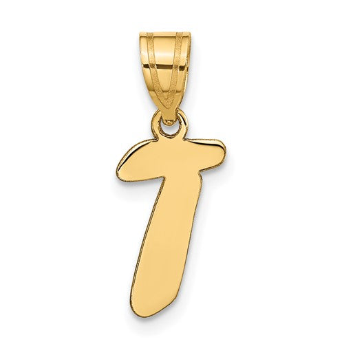 14k-polished-script-letter-t-initial-pendant-SolomonJeweler-Wichita-KS-CustomJewelry