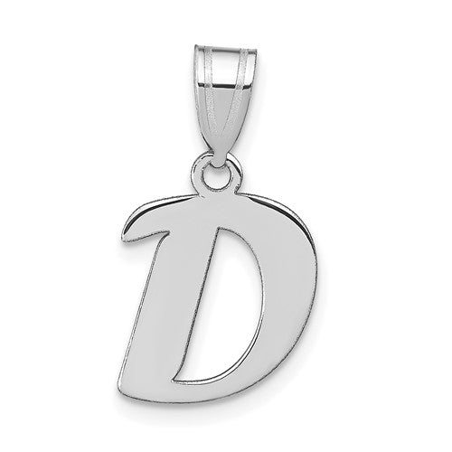 14kw-polished-script-letter-d-initial-pendant-SolomonJeweler-Wichita-KS-CustomJewelry