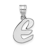 14kw-polished-script-letter-e-initial-pendant-SolomonJeweler-Wichita-KS-CustomJewelry