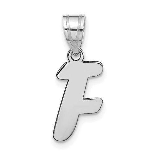 14kw-polished-script-letter-f-initial-pendant-SolomonJeweler-Wichita-KS-CustomJewelry