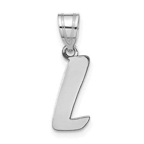 14kw-polished-script-letter-l-initial-pendant-SolomonJeweler-Wichita-KS-CustomJewelry