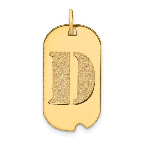 14k-polished-letter-d-initial-dog-tag-pendant-SolomonJeweler-Wichita-KS-CustomJewelry