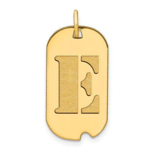 14k-polished-letter-e-initial-dog-tag-pendant-SolomonJeweler-Wichita-KS-CustomJewelry