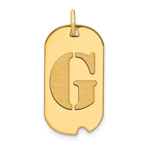 14k-polished-letter-g-initial-dog-tag-pendant-SolomonJeweler-Wichita-KS-CustomJewelry