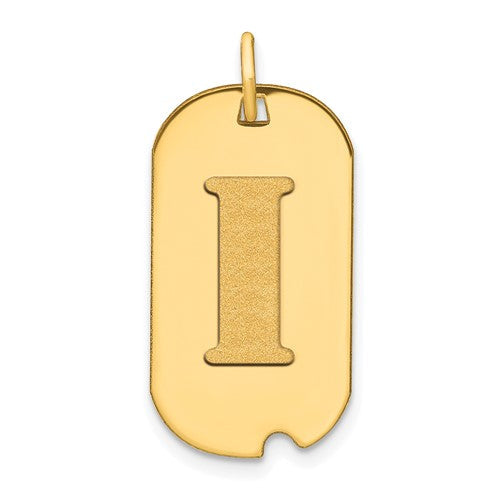 14k-polished-letter-i-initial-dog-tag-pendant-SolomonJeweler-Wichita-KS-CustomJewelry
