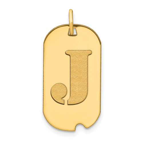 14k-polished-letter-j-initial-dog-tag-pendant-SolomonJeweler-Wichita-KS-CustomJewelry