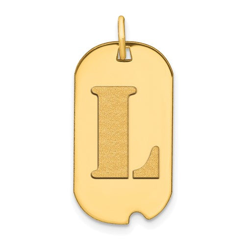 14k-polished-letter-l-initial-dog-tag-pendant-SolomonJeweler-Wichita-KS-CustomJewelry
