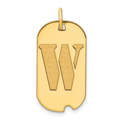 14k-polished-letter-w-initial-dog-tag-pendant-SolomonJeweler-Wichita-KS-CustomJewelry