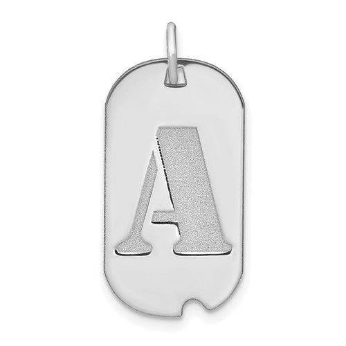 14kw-polished-letter-a-initial-dog-tag-pendant-SolomonJeweler-Wichita-KS-CustomJewelry