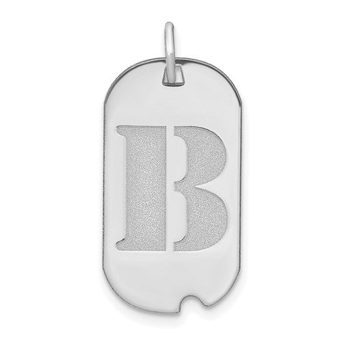 14kw-polished-letter-b-initial-dog-tag-pendant-SolomonJeweler-Wichita-KS-CustomJewelry