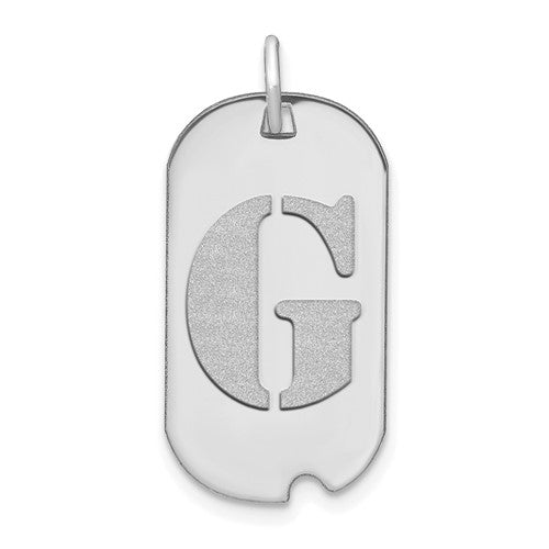 14kw-polished-letter-g-initial-dog-tag-pendant-SolomonJeweler-Wichita-KS-CustomJewelry