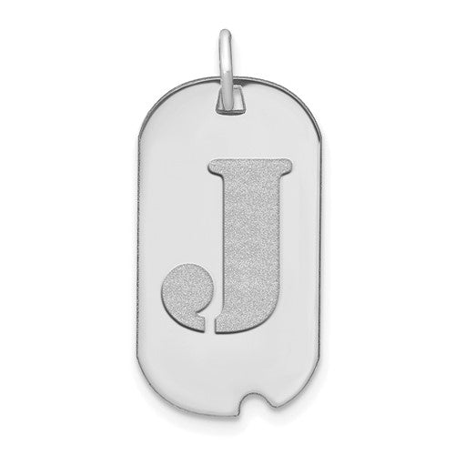 14kw-polished-letter-j-initial-dog-tag-pendant-SolomonJeweler-Wichita-KS-CustomJewelry