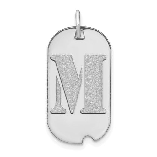 14kw-polished-letter-m-initial-dog-tag-pendant-SolomonJeweler-Wichita-KS-CustomJewelry