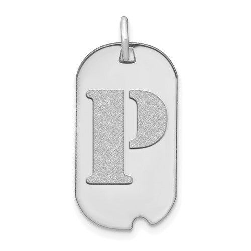14kw-polished-letter-p-initial-dog-tag-pendant-SolomonJeweler-Wichita-KS-CustomJewelry