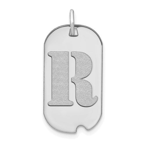 14kw-polished-letter-r-initial-dog-tag-pendant-SolomonJeweler-Wichita-KS-CustomJewelry