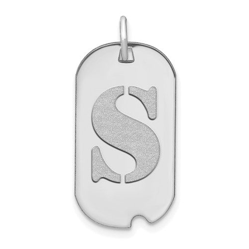 14kw-polished-letter-s-initial-dog-tag-pendant-SolomonJeweler-Wichita-KS-CustomJewelry