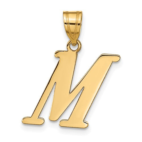 14k-polished-letter-m-initial-pendant-SolomonJeweler-Wichita-KS-CustomJewelry