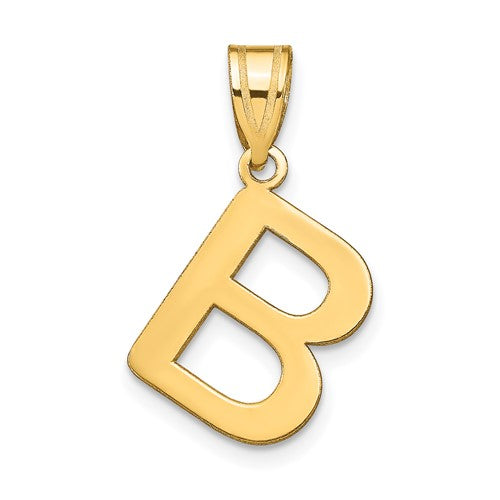 14k-polished-bubble-letter-b-initial-pendant-SolomonJeweler-Wichita-KS-CustomJewelry