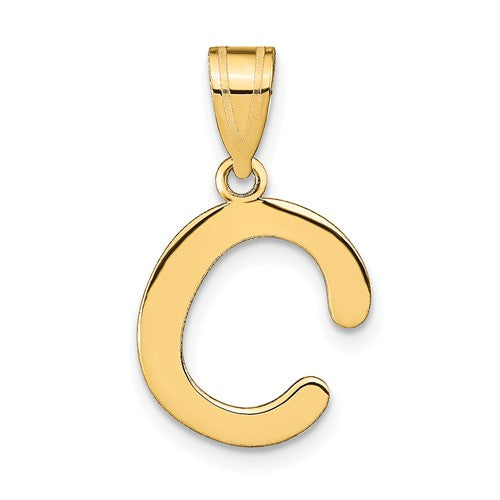 14k-polished-bubble-letter-c-initial-pendant-SolomonJeweler-Wichita-KS-CustomJewelry