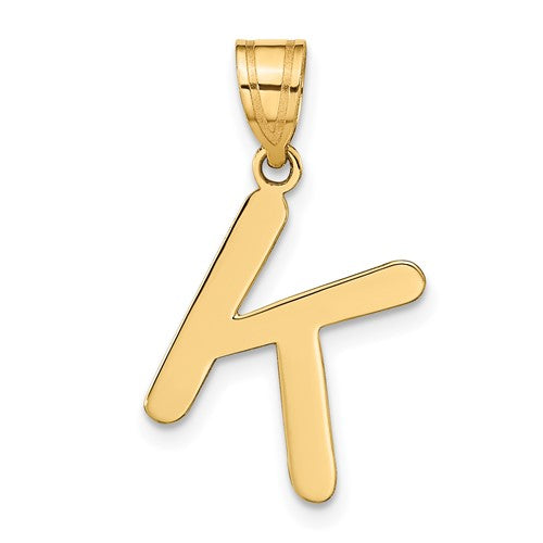 14k-polished-bubble-letter-k-initial-pendant-SolomonJeweler-Wichita-KS-CustomJewelry