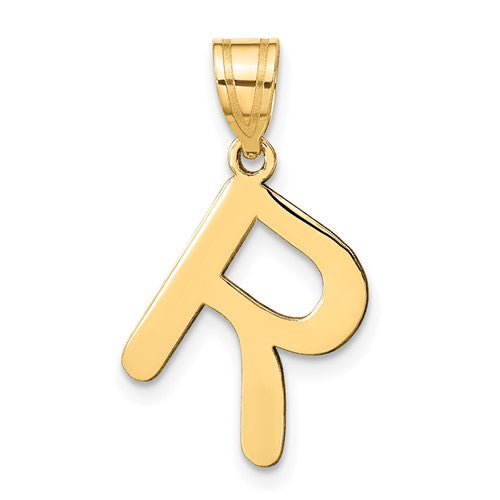 14k-polished-bubble-letter-r-initial-pendant-SolomonJeweler-Wichita-KS-CustomJewelry