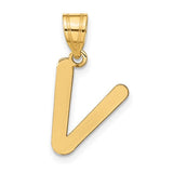14k-polished-bubble-letter-v-initial-pendant-SolomonJeweler-Wichita-KS-CustomJewelry