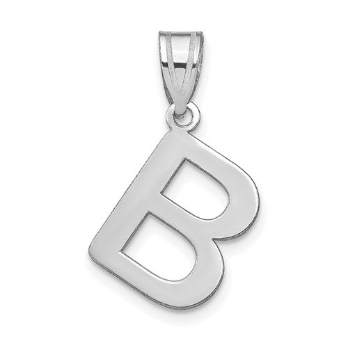 14kw-polished-bubble-letter-b-initial-pendant-SolomonJeweler-Wichita-KS-CustomJewelry