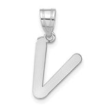 14kw-polished-bubble-letter-v-initial-pendant-SolomonJeweler-Wichita-KS-CustomJewelry
