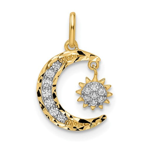 14k-cz-diamond-cut-moon-and-star-pendant-SolomonJeweler-Wichita-KS-CustomJewelry