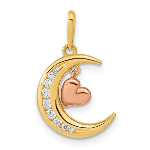 14k-two-tone-cz-moon-heart-pendant-SolomonJeweler-Wichita-KS-CustomJewelry