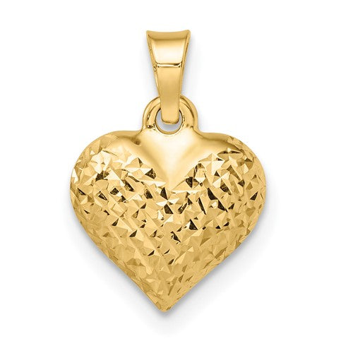 14k-polished-diamond-cut-medium-puffed-heart-pendant-SolomonJeweler-Wichita-KS-CustomJewelry