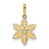 14k-cz-snowflake-pendant-SolomonJeweler-Wichita-KS-CustomJewelry