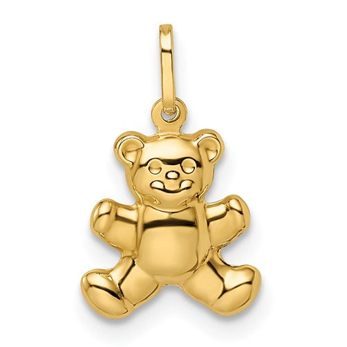 14k-polished-puffed-teddy-bear-pendant-SolomonJeweler-Wichita-KS-CustomJewelry