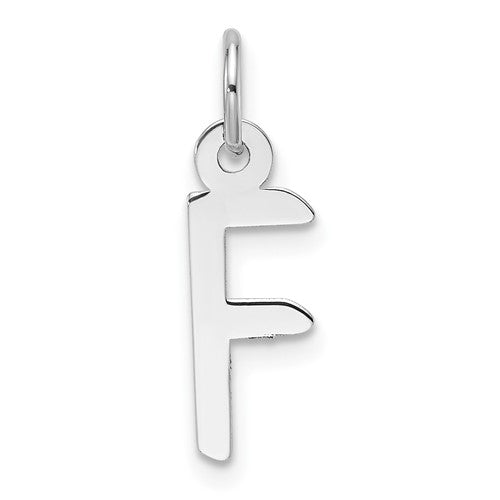 14k-white-gold-slanted-block-letter-f-initial-charm-SolomonJeweler-Wichita-KS-CustomJewelry