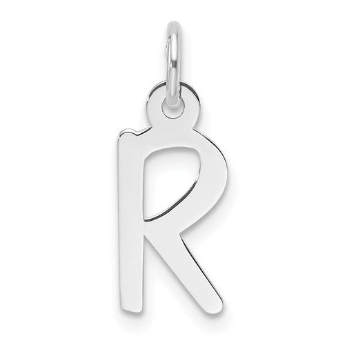14k-white-gold-slanted-block-letter-r-initial-charm-SolomonJeweler-Wichita-KS-CustomJewelry