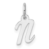 14k-white-gold-small-script-letter-n-initial-charm-SolomonJeweler-Wichita-KS-CustomJewelry