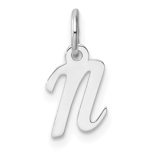 14k-white-gold-small-script-letter-n-initial-charm-SolomonJeweler-Wichita-KS-CustomJewelry