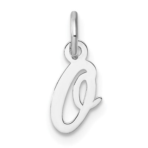 14k-white-gold-small-script-letter-o-initial-charm-SolomonJeweler-Wichita-KS-CustomJewelry