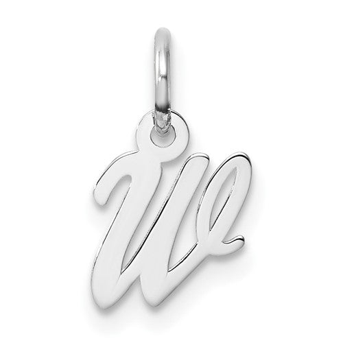 14k-white-gold-small-script-letter-w-initial-charm-SolomonJeweler-Wichita-KS-CustomJewelry