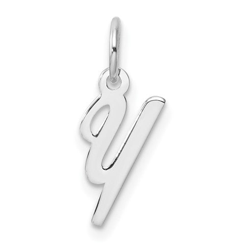 14k-white-gold-small-script-letter-y-initial-charm-SolomonJeweler-Wichita-KS-CustomJewelry