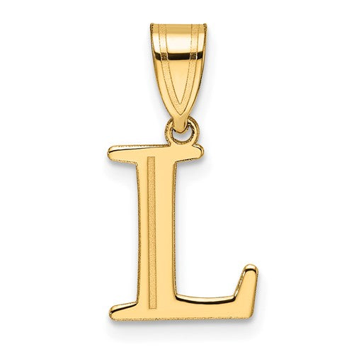 14k-polished-etched-letter-l-initial-pendant-SolomonJeweler-Wichita-KS-CustomJewelry